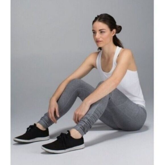 LULULEMON Speed Tight III All Luxtreme Athletic Leggings Grey Ruched Sz 6 - Picture 16 of 16